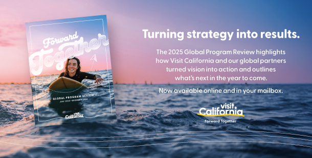 Turning strategy into restults: Global Program Review July 2024 - Dec. 2025. Learn more how Visit California and their global partners turn vision into action.